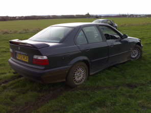 BMW with its driver